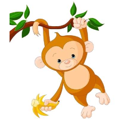 Baby monkey clipart transparent