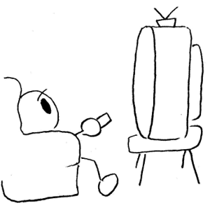 Watching Tv Clipart