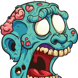 Best Stock Illustration Zombie Eating Brains Zombie Cartoon Draw