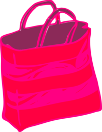 Red shopping bag clipart. Free download transparent .PNG