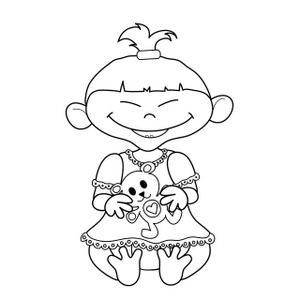 Sister clipart black and white