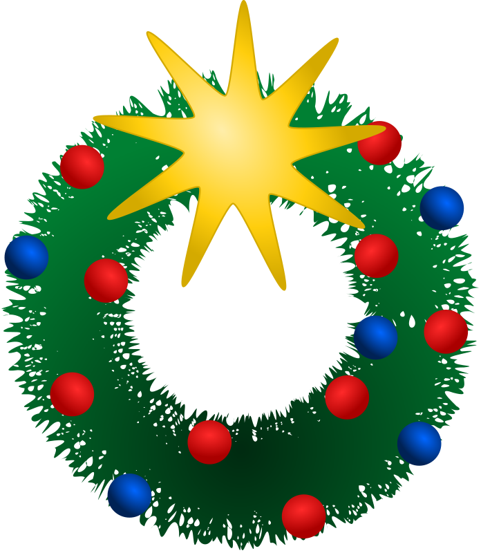 Clipart of christmas wreath