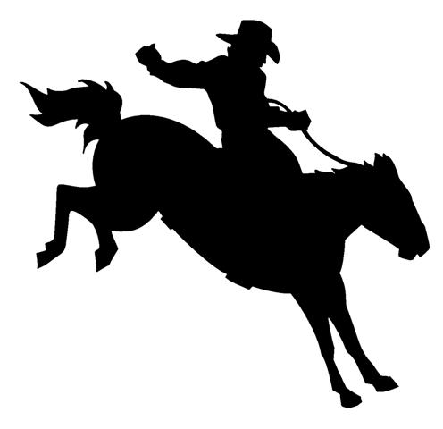 Silhouette rodeo clipart