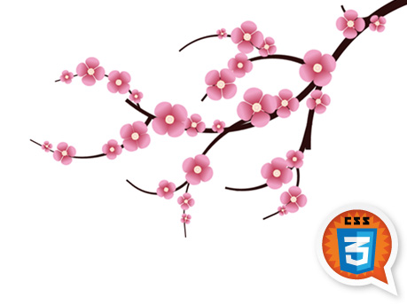 Cherry blossom branch clip art