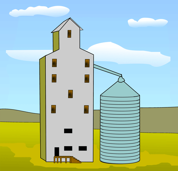 Grain elevator clipart
