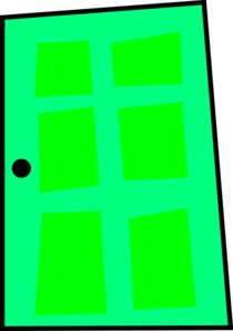 Green Door Cliparts