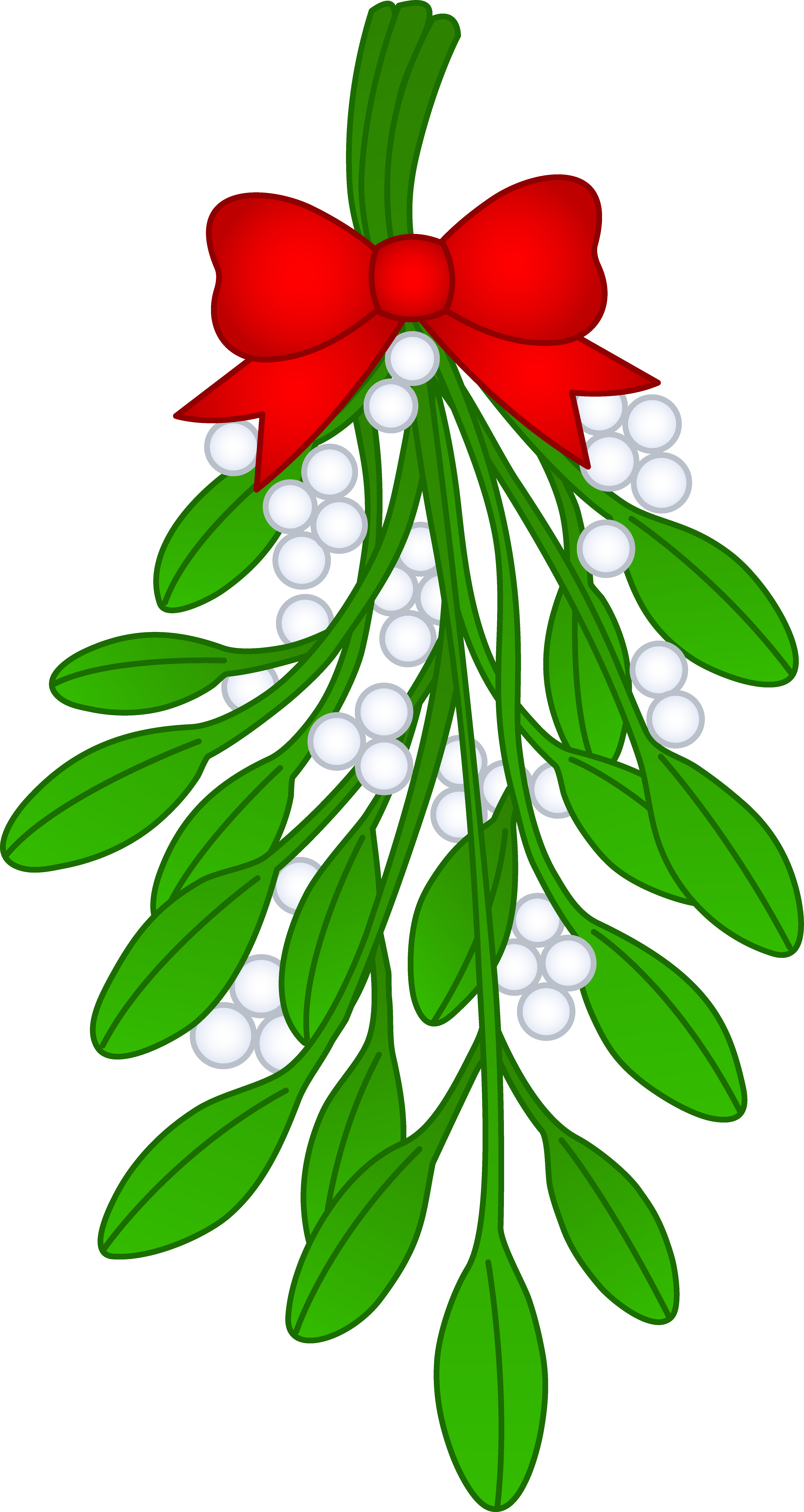 Christmas mistletoe clipart hanging