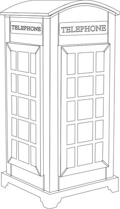 A drawing of the phone booth... - Picture of Chettle Village Store -  Tripadvisor