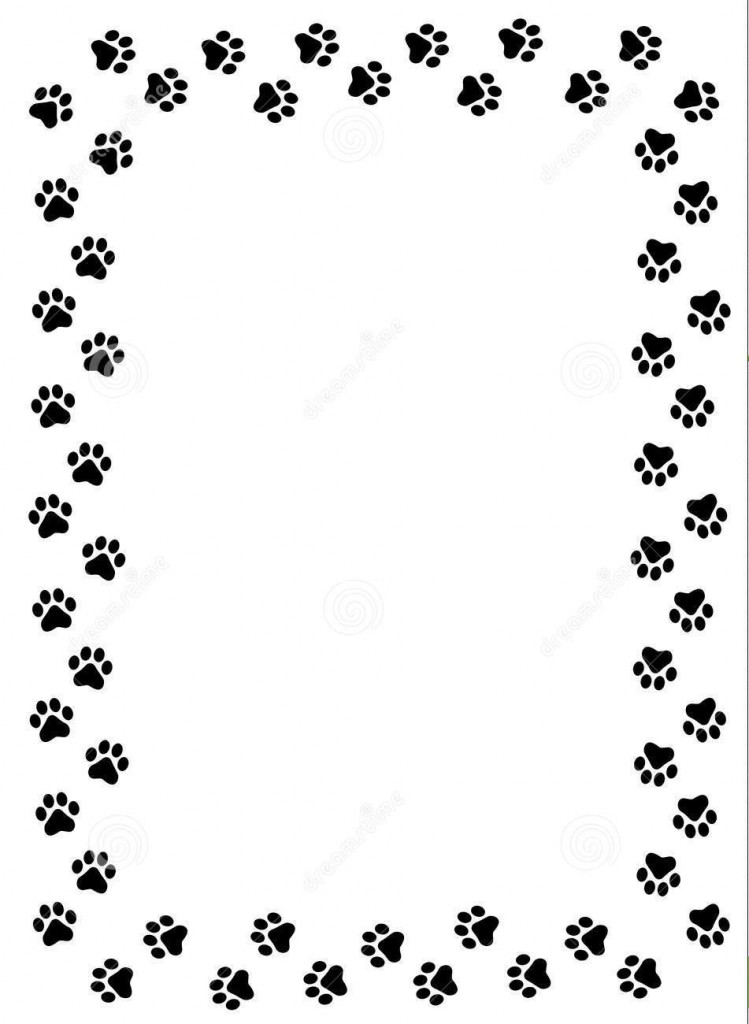 Free clipart cat paw print borders