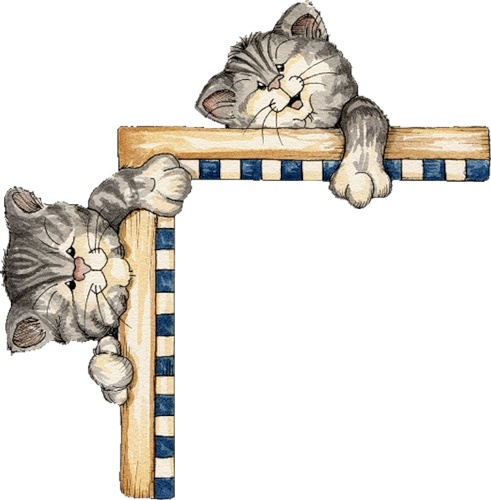 kitten border clip art