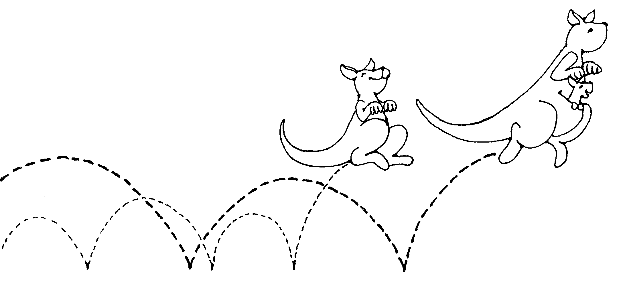 hopping clipart black and white