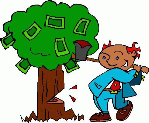 stop cutting trees clipart