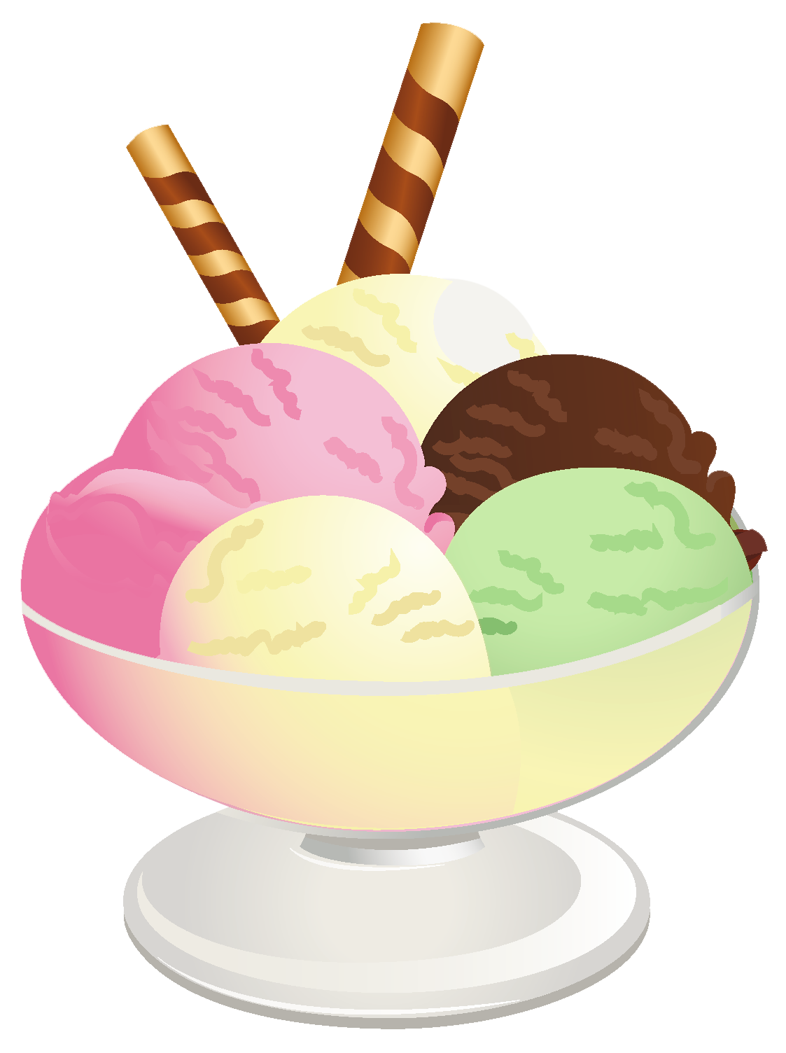 Ice cream sundae ice cream border clip art