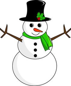 This cute snowman clip art is licensed under the Creative Commons 