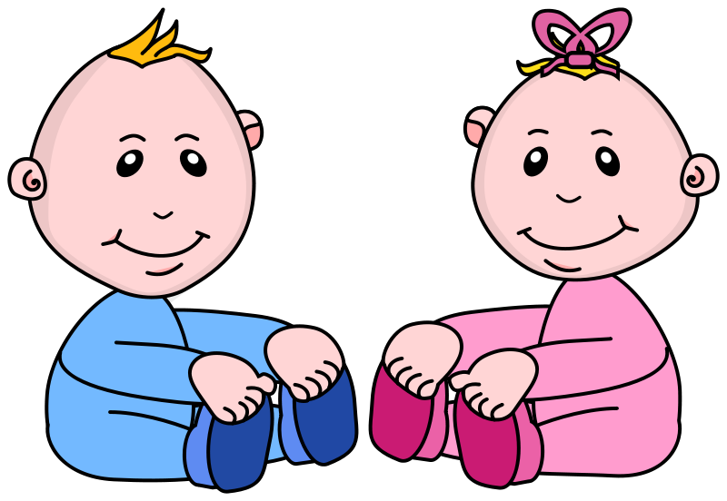 Transparent girl or boy baby clipart