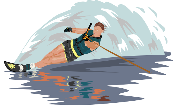 Water Skiing: Water Skiing Clipart