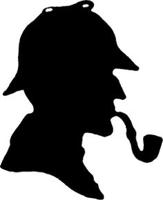 Details about SHERLOCK HOLMES silhouette Decal Removable DOOR WALL