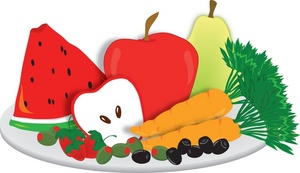 Vegetable And Fruit Platter Clipart