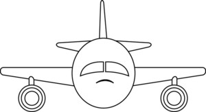 Black Airplane Clipart