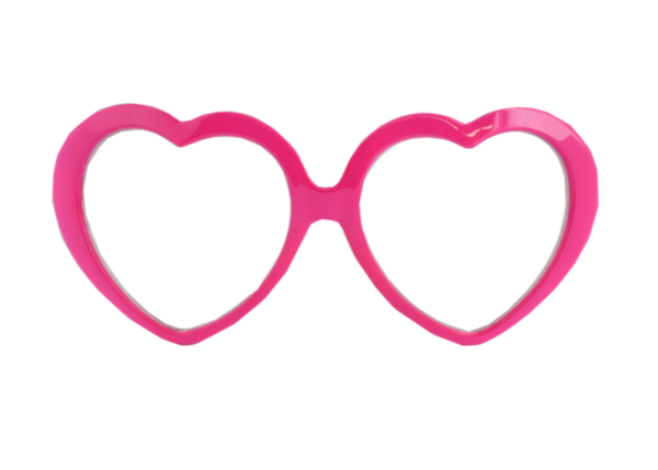 Heart shaped glasses clipart 