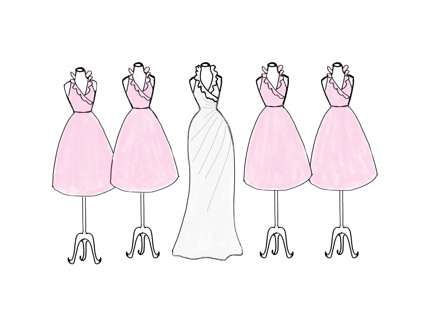 Cartoon bridesmaid clip art