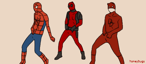 deadpool spiderman gif - Clip Art Library