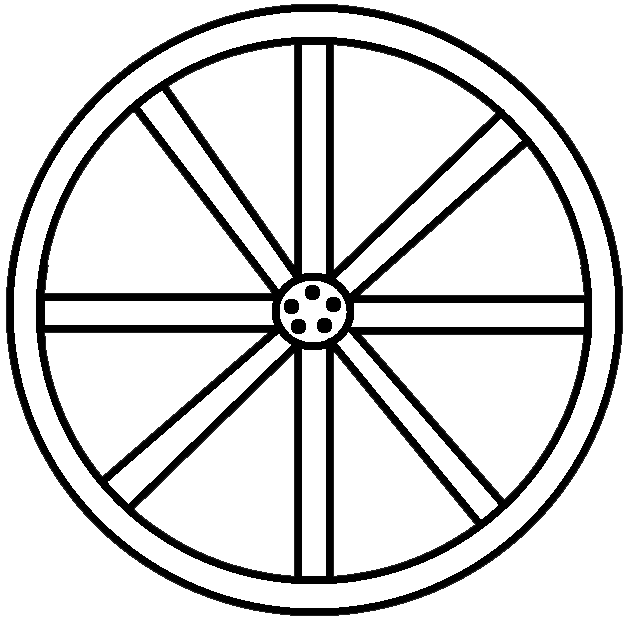Western Wagon Wheel Clipart 