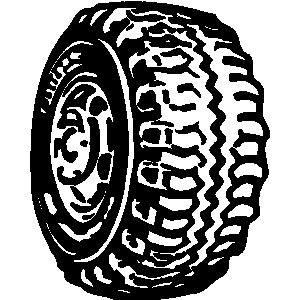 wheels clipart black and white