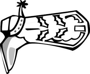 Black Western Boots Clipart