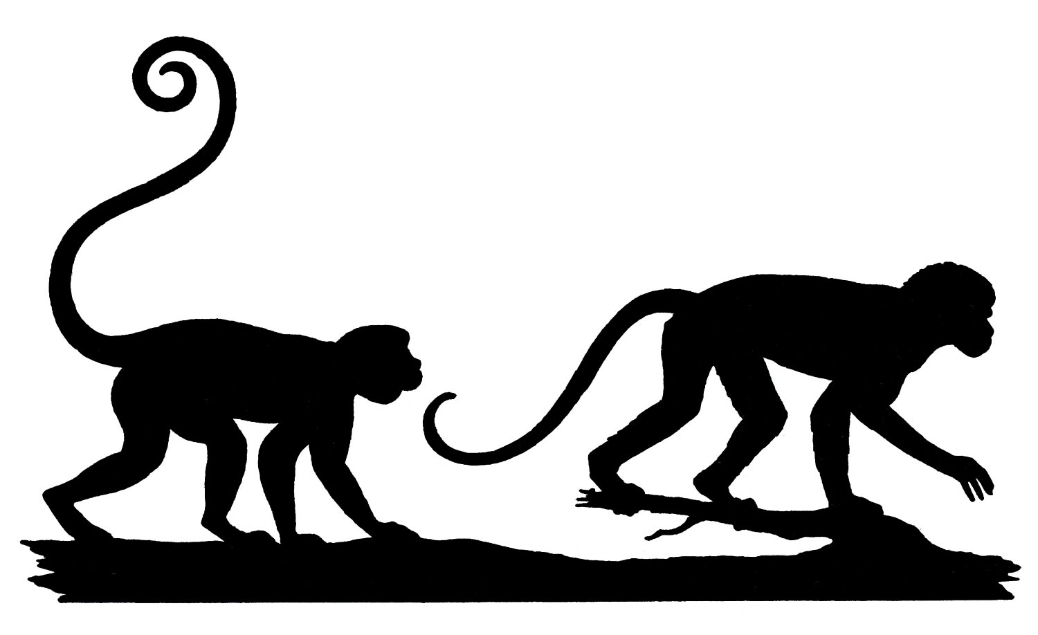 Monkey silhouette clip art