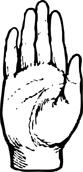 Number 1 Hand Cliparts