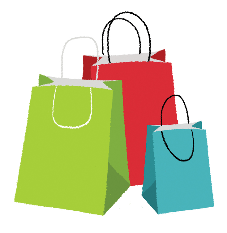 Christmas Shopping Bags Clipart