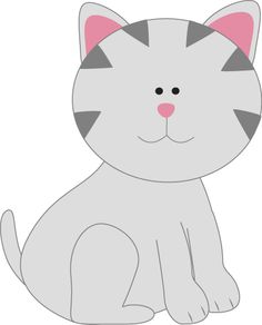 Cartoon pouncing kitten Clip Art