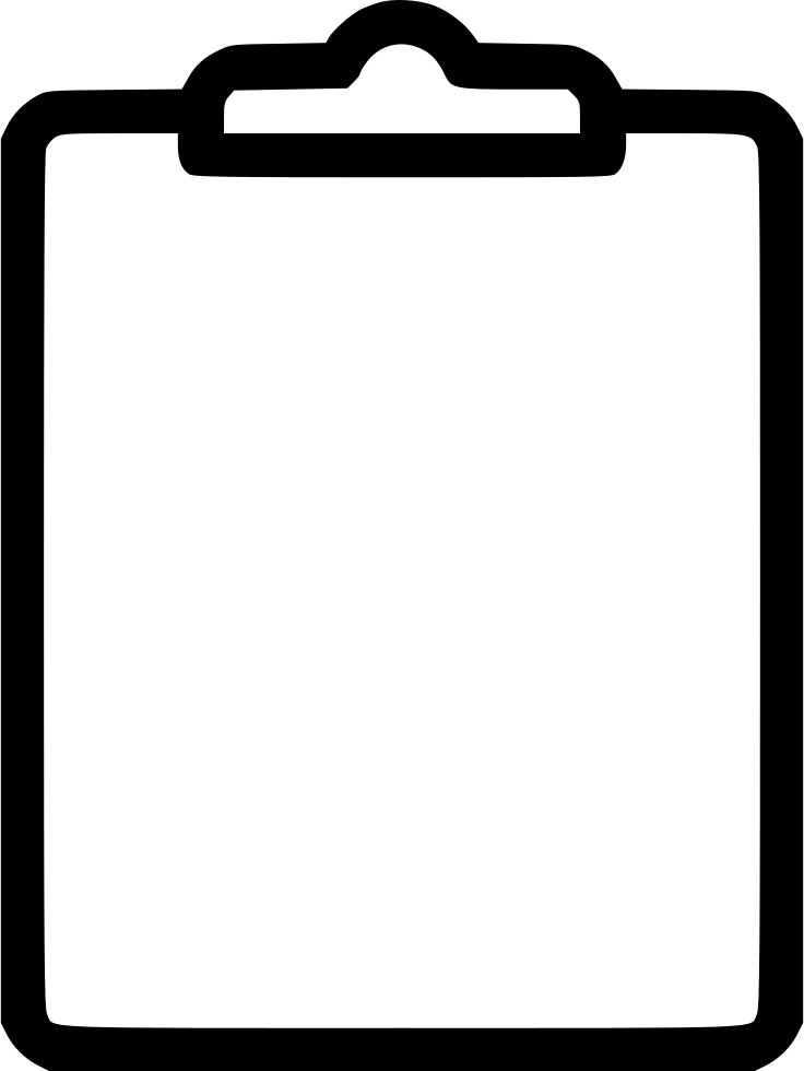 Clipboard Clipart Black And White Png