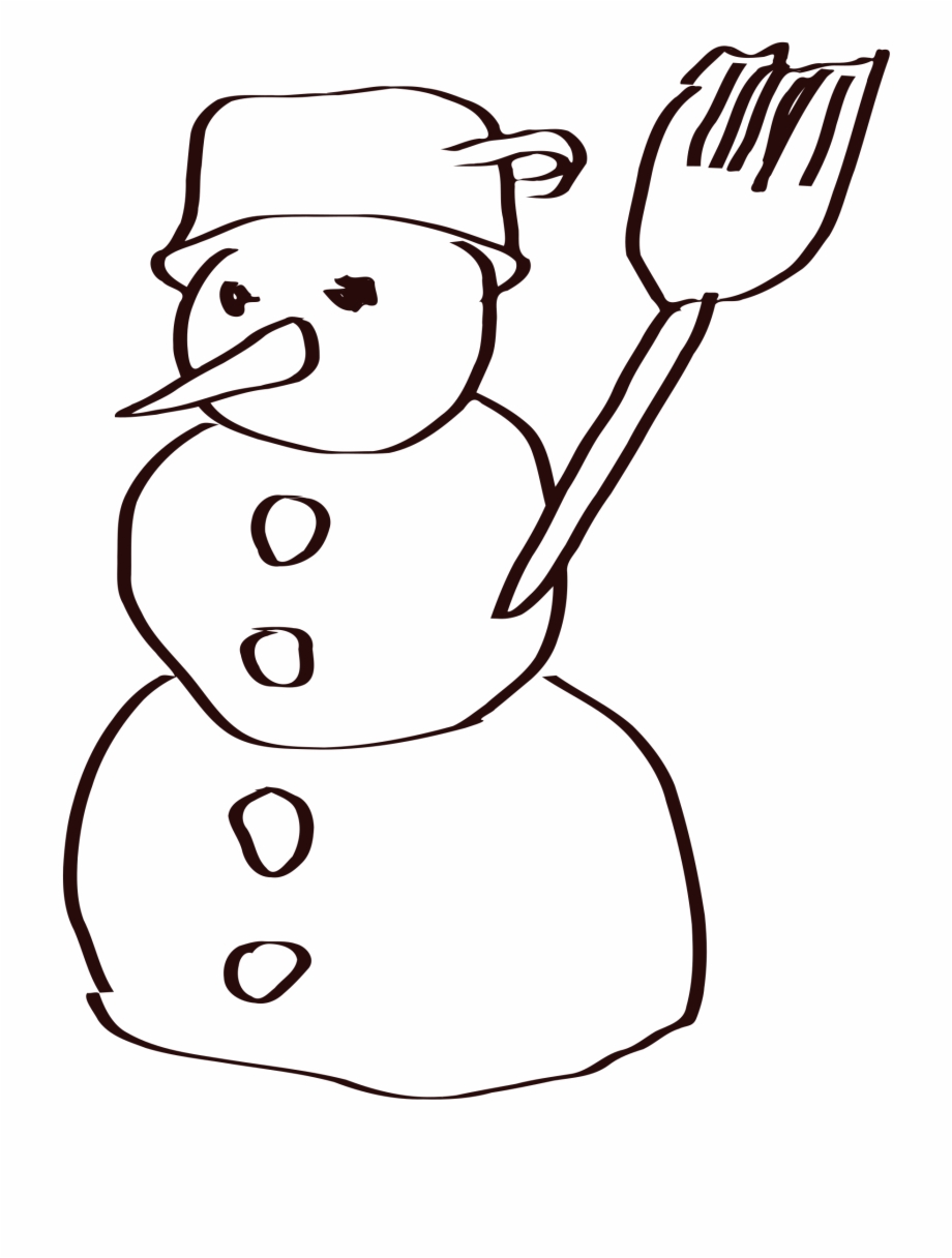 Clipart Snow Man Sketch