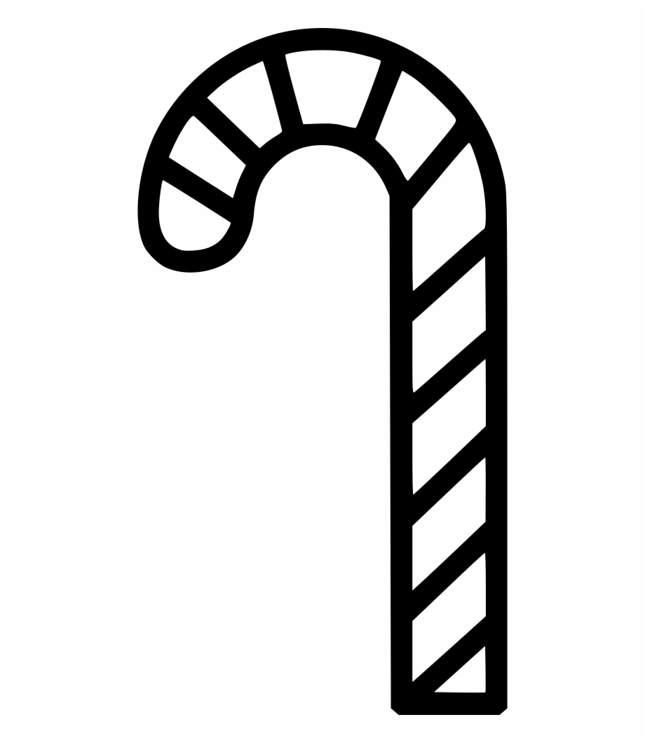 Free Black And White Candy Cane Clip Art, Download Free Black And White ...