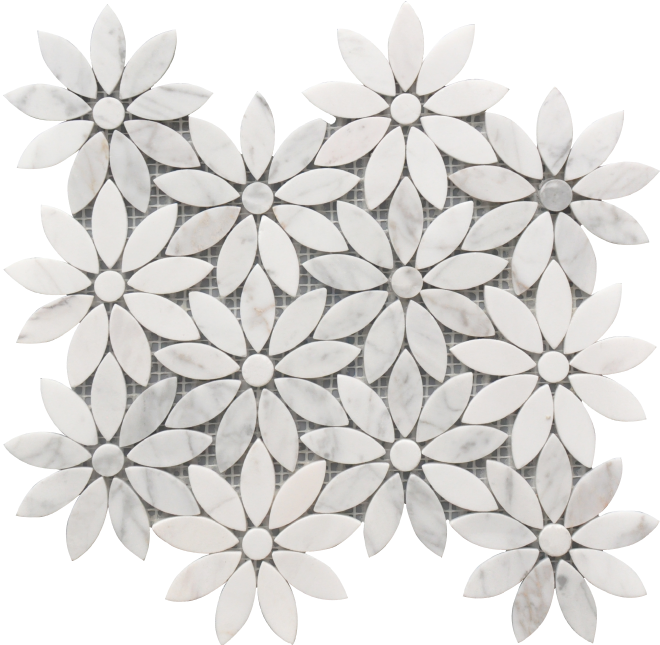 Daisy White Daisy Flower Tile