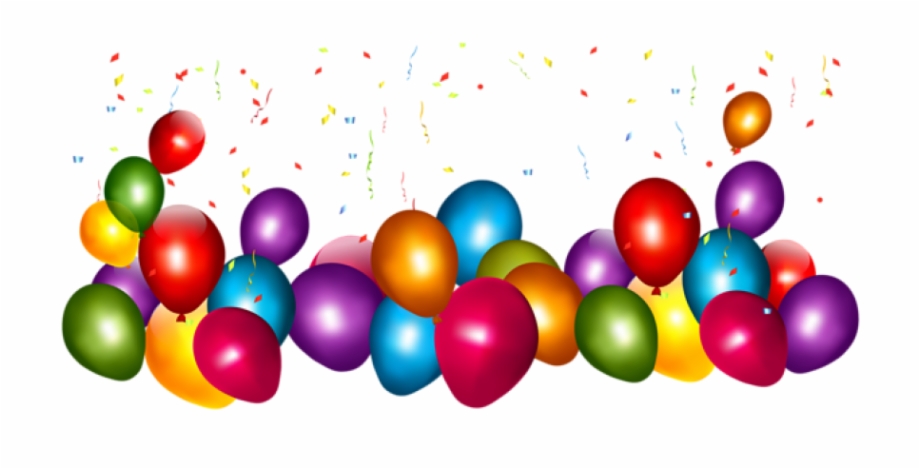 Download Colorful With Confettipicture Birthday Balloons Confetti Png