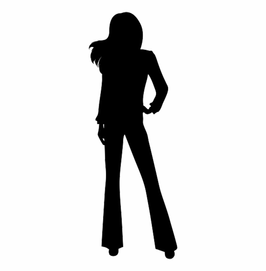 Business Female Silhouette Casually Standing Woman Business Woman