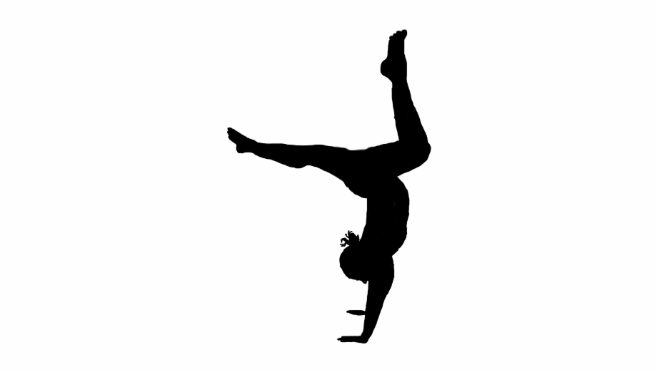 clipart black and white gymnastic
