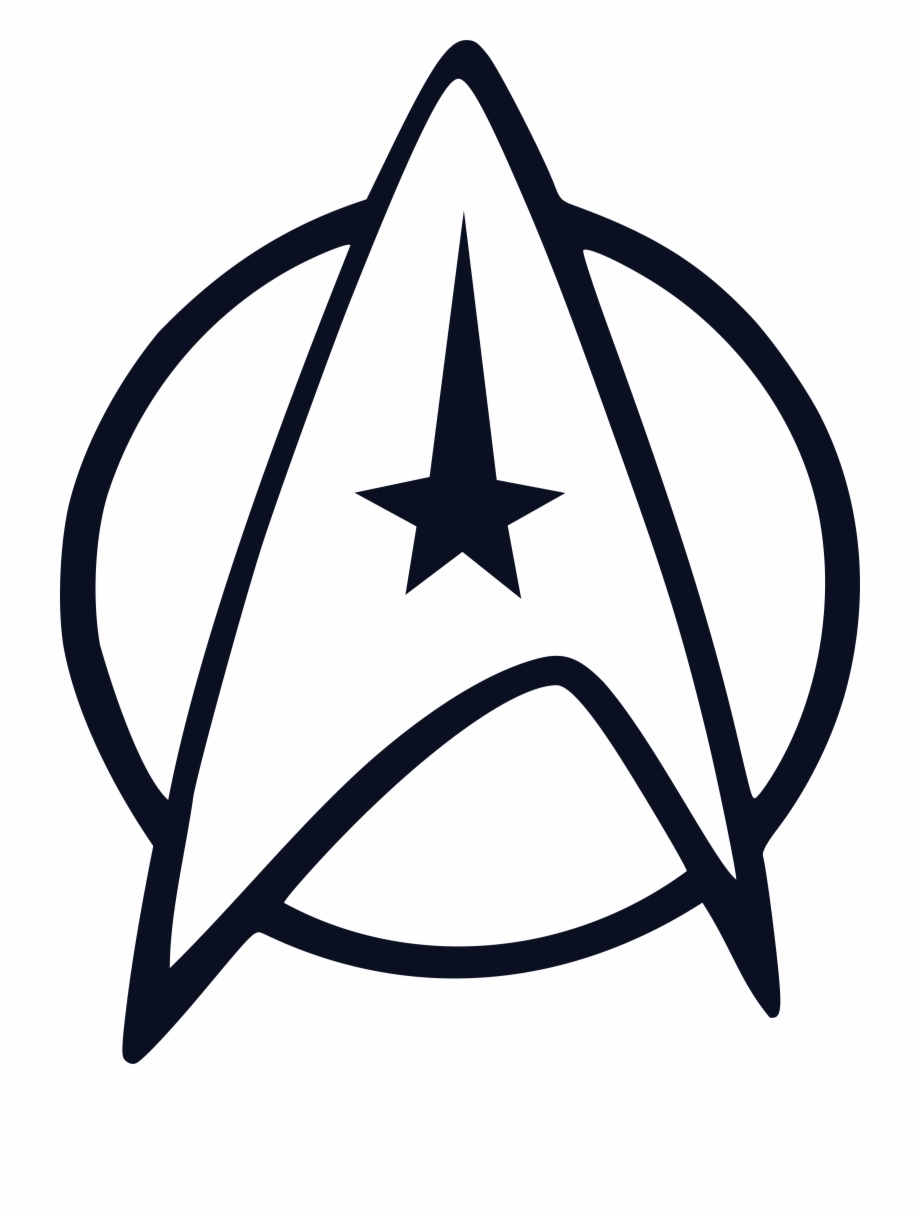 Star Trek Starfleet Logo Black And White Triangle