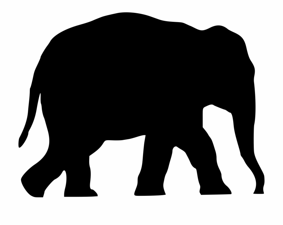 Clipart Silhouette Of An Elephant