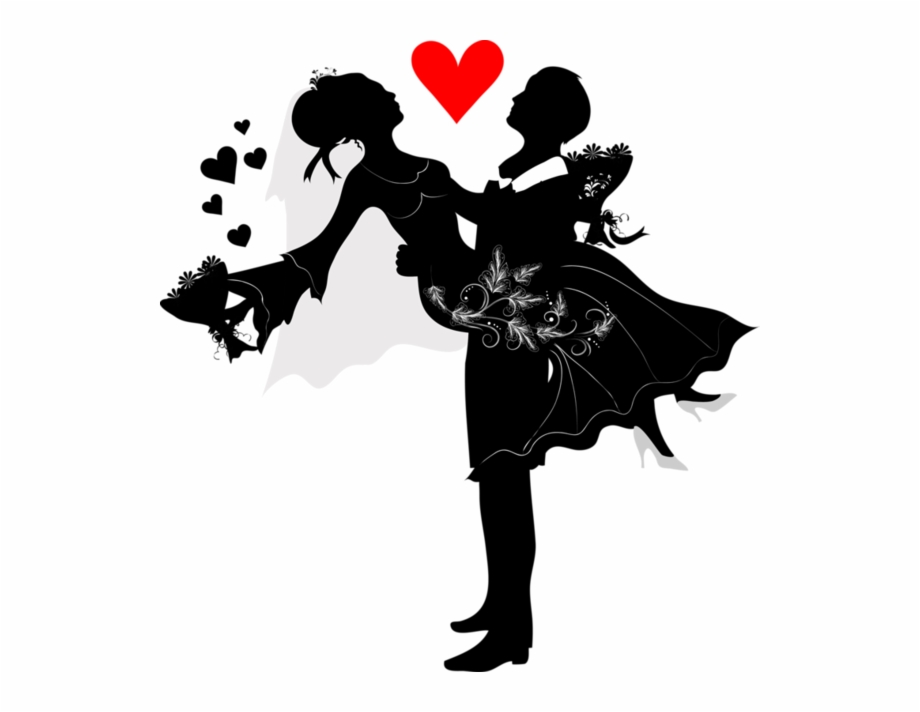 Couples Bride And Groom Silhouette Silhouette Portrait 