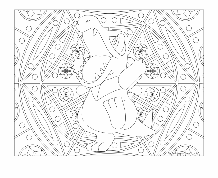 Totodile Pokemon Adult Coloring Pages