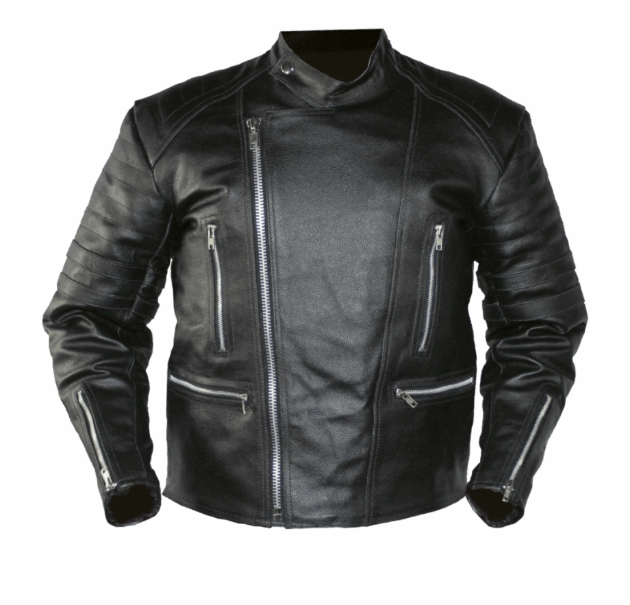 Black Leather Jacket Leather Jacket Transparent Png