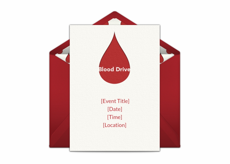 Blood Drive Online Invitation Paper