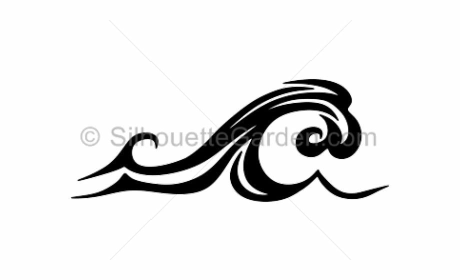 wave clipart silhouette
