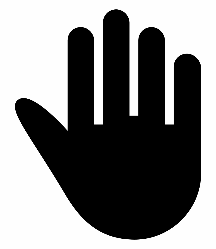 High Five Black Hand Silhouette Svg Png Icon