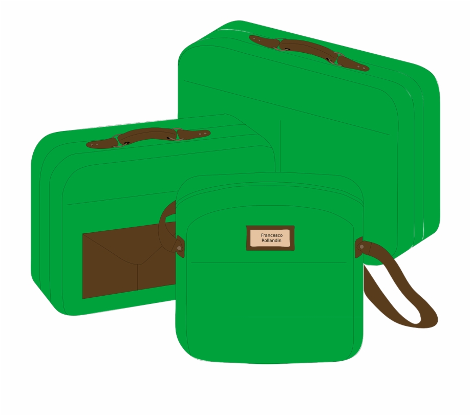 Suitcases Bags Green Travel Png Image Valiz Png