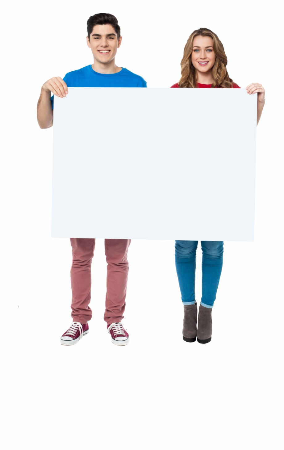 People Holding Banner Royalty Free Png Man Holding